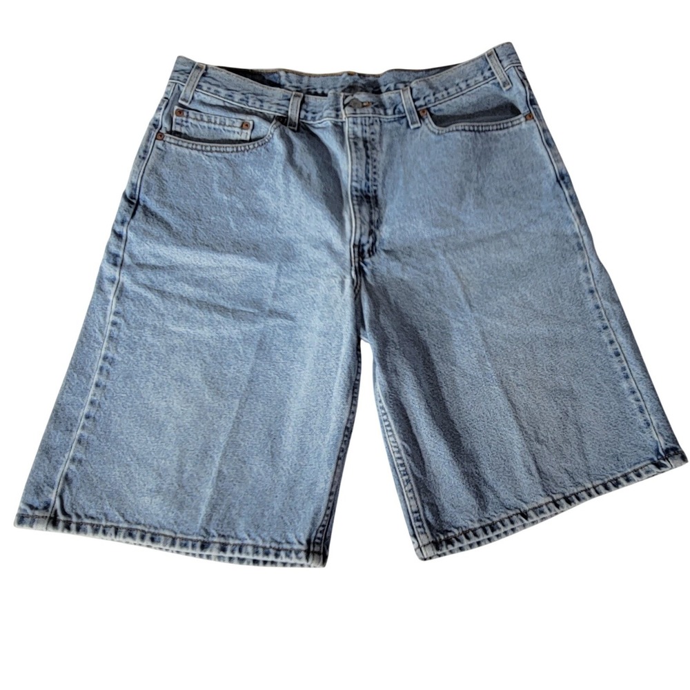 Levis 550 Relaxed Fit Denim Shorts Mens 38 Light Wash Blue Vintage Jorts